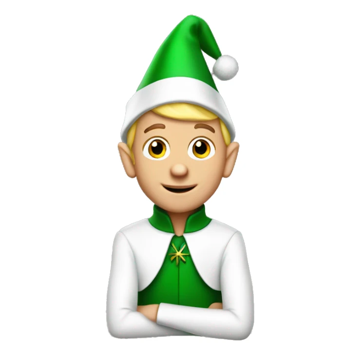 White male Elf on the shelf sticker