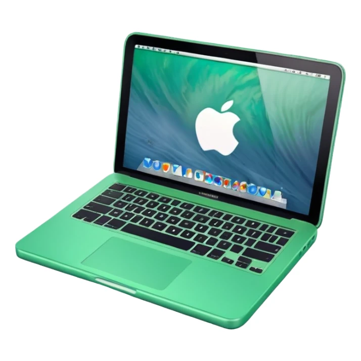 green 90s macbook  sticker