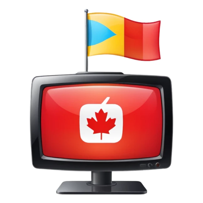 flag with TV in it sticker