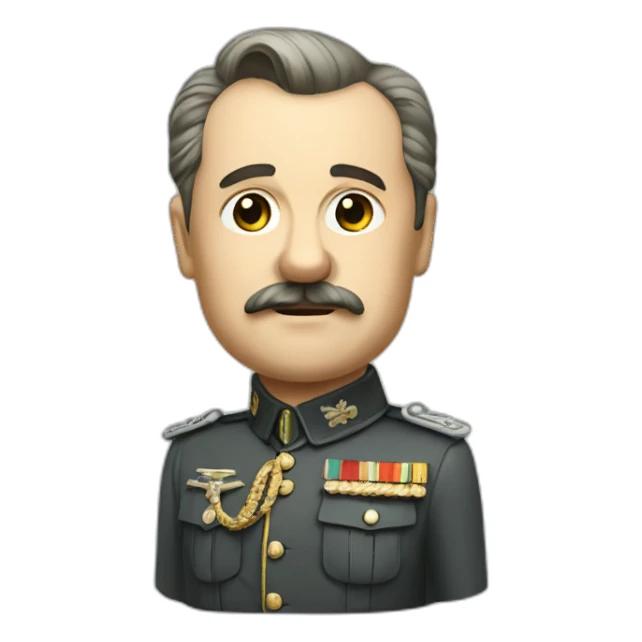 40s Germany dictator with pistol sticker