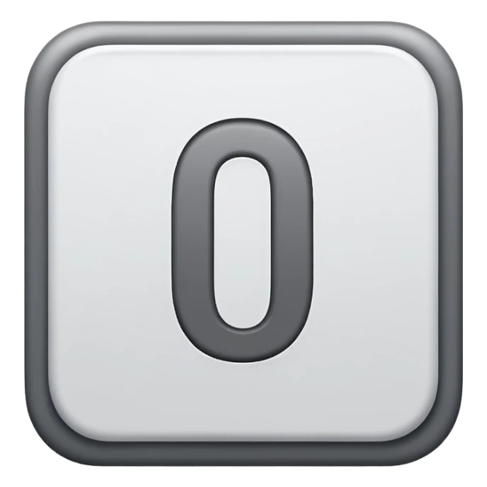 a white rounded square with a number 1 sticker