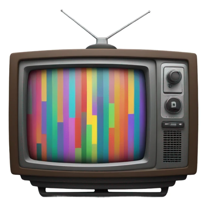 Television with vertical colors bars sticker