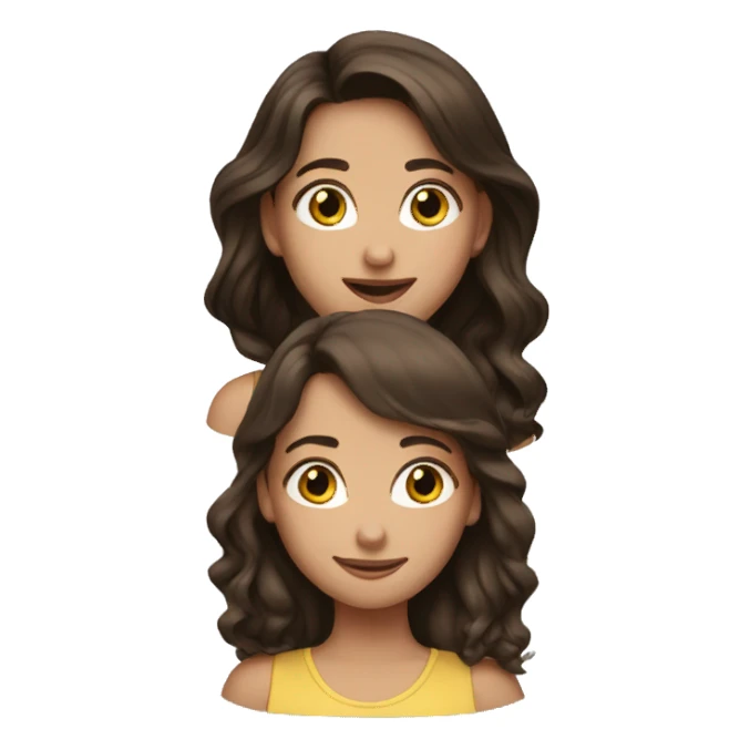 3 brunettes friends  sticker