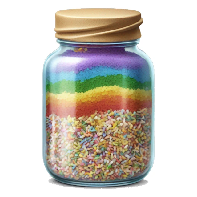 Rainbow Sprinkles in a jar sticker