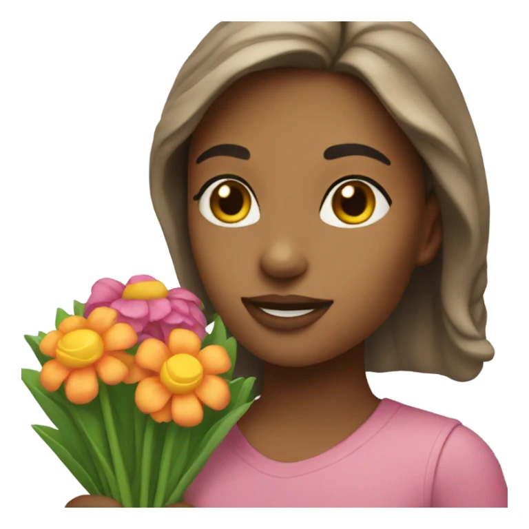 allie holding flowers sticker