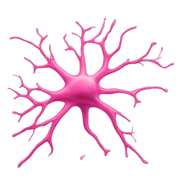 Pink neuron sticker