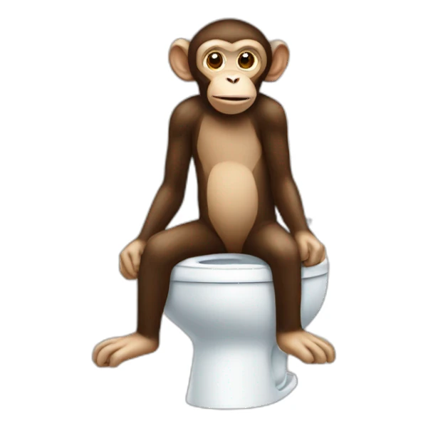 monkey toilet sticker