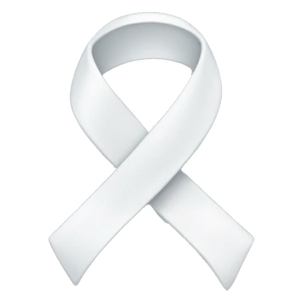 small white ribbon sticker