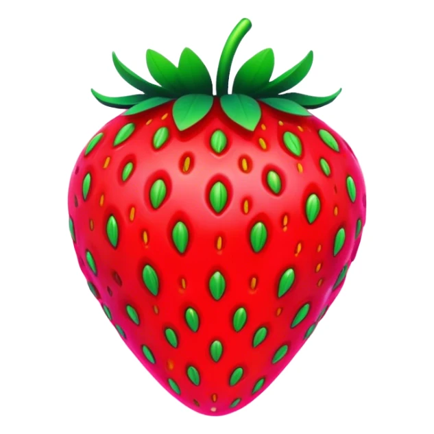 neon cyberpunk style strawbarry sticker