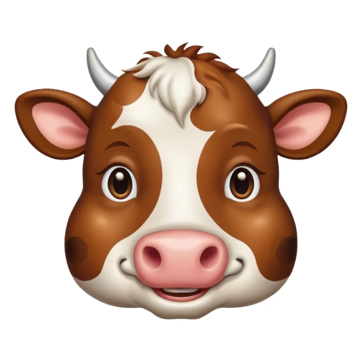 A smirking cow sticker