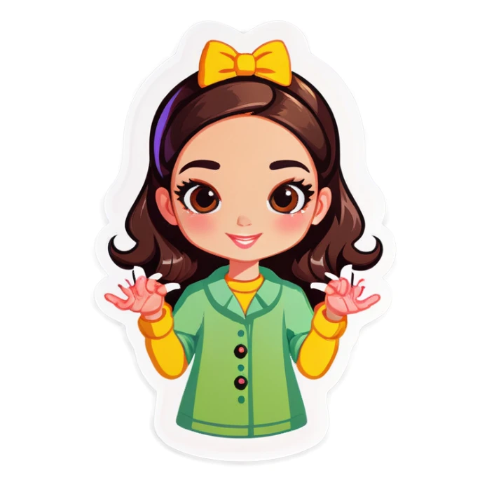 Girl with nails sticker