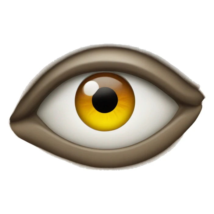 eye with a letter W sticker