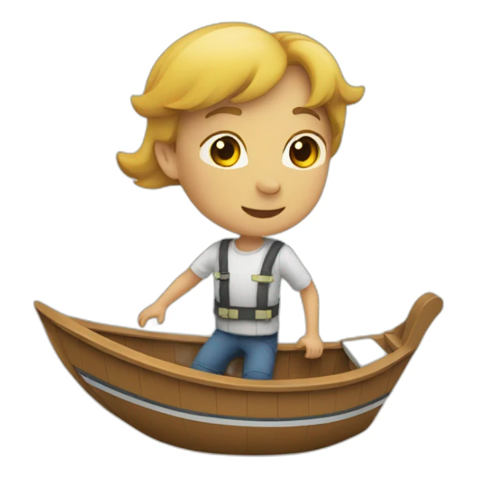 Chat sur bateau sticker