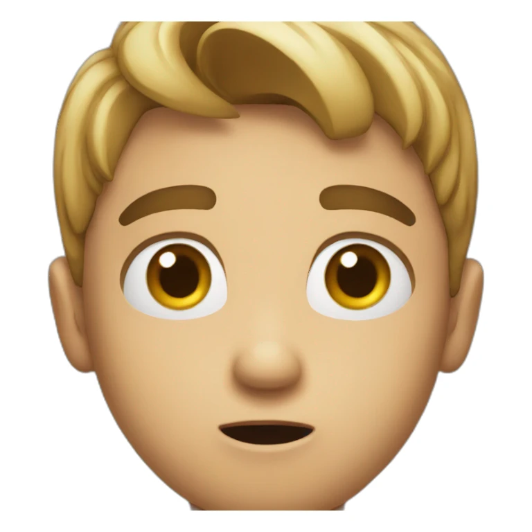 confused boy sticker