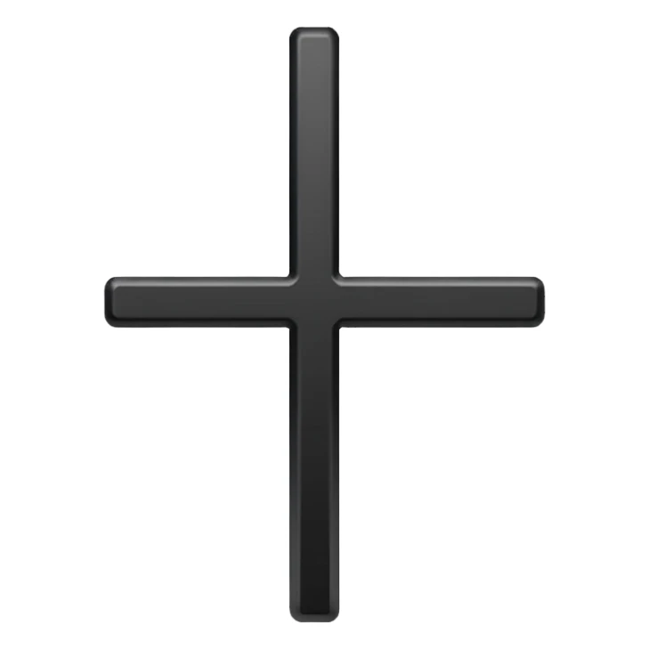 cross bar emoji iphone black sticker