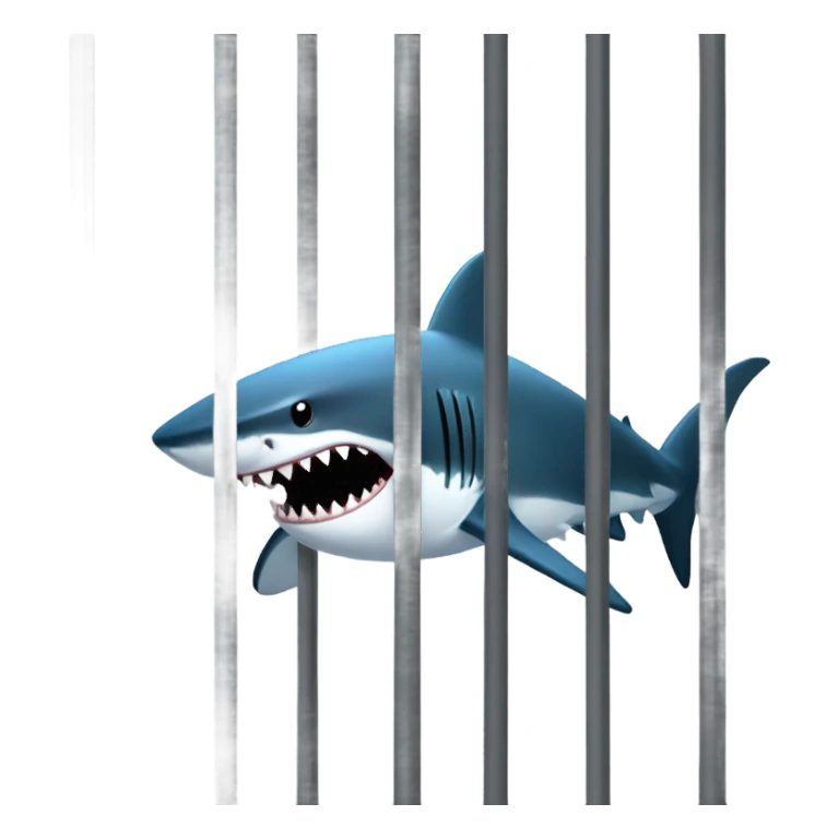 Shark in prison sticker