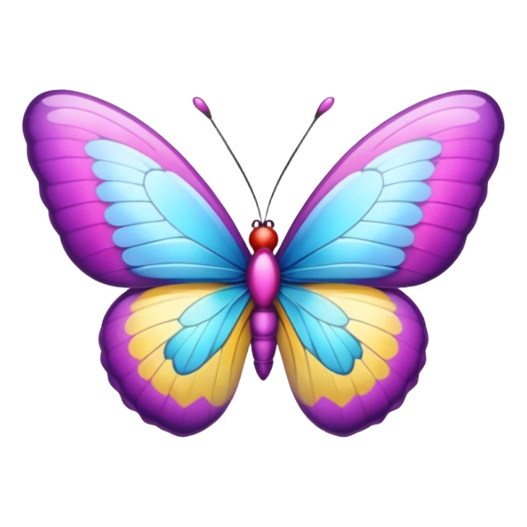 white heart with a butterfly sticker