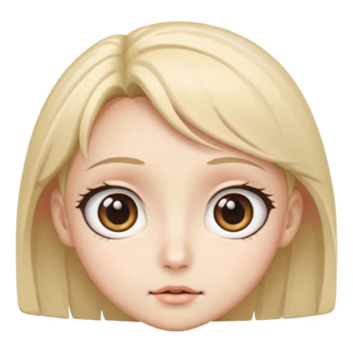 anime faces with big eyes sticker