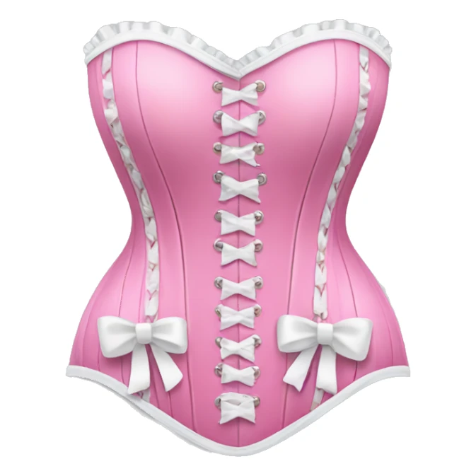 Pink corset with white bows  sticker