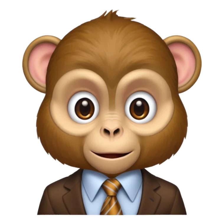 monkey with tie sticker