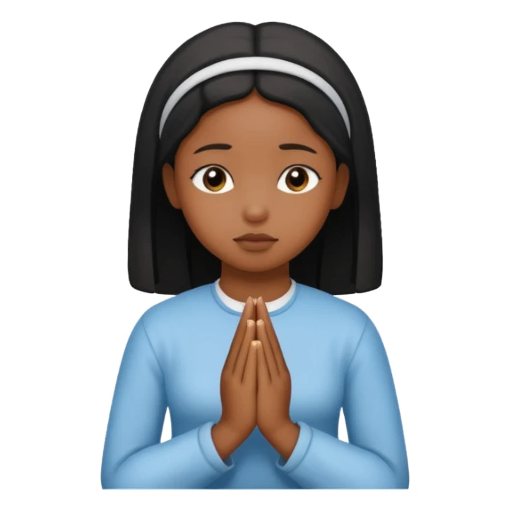 Faça uma menina orando negra  sticker