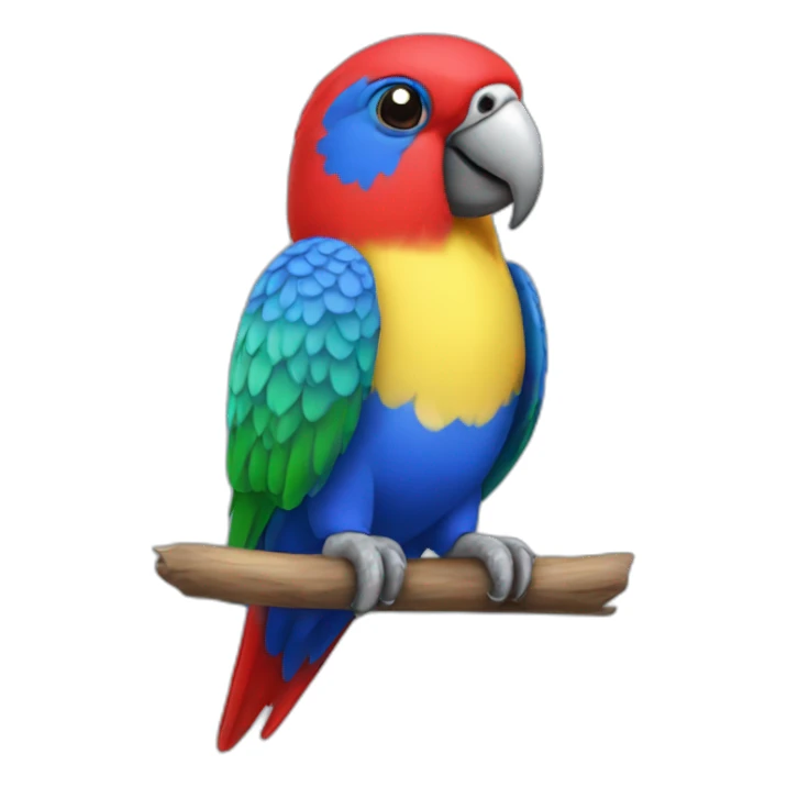rosella parrot with white cheeks sticker