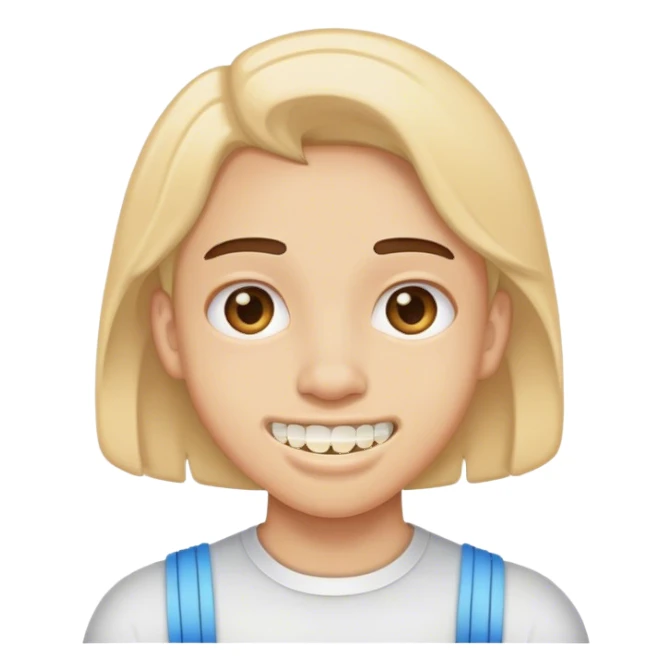 face with braces sticker