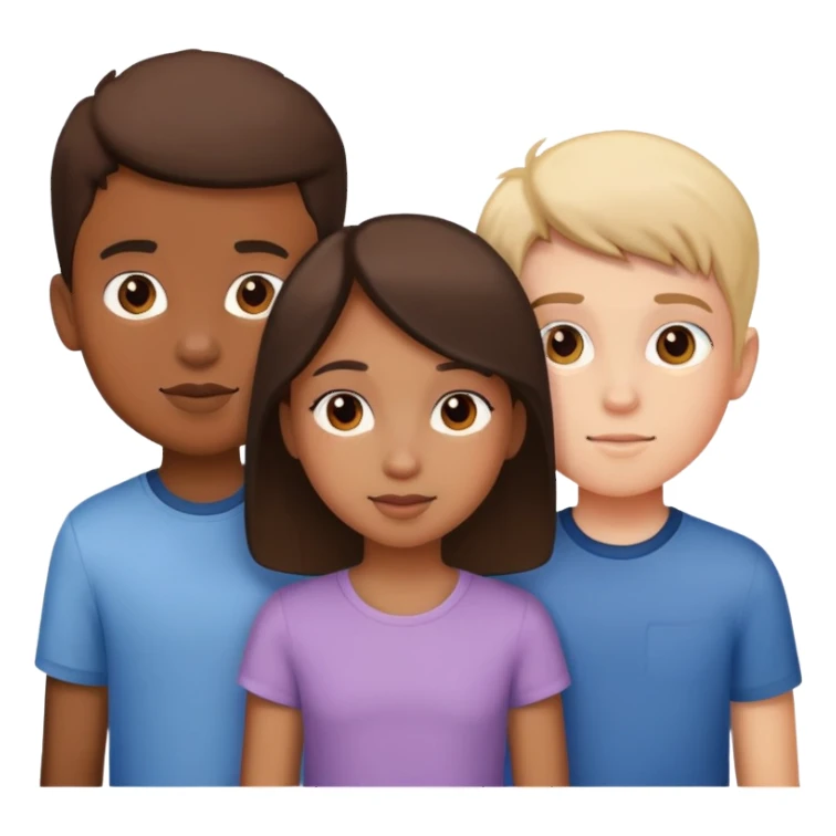 2 boys & 1 girl  sticker