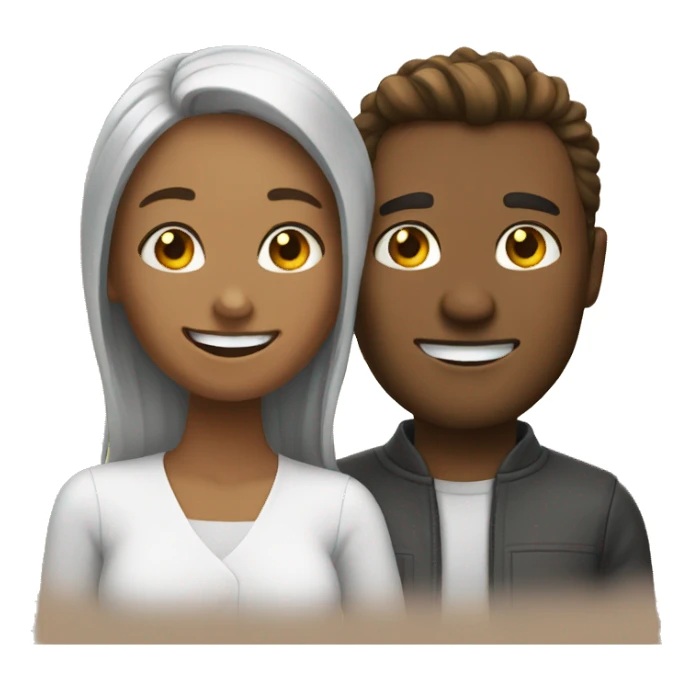 Couple having fun sticker