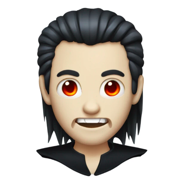 do an vampire with an mullet haircut sticker