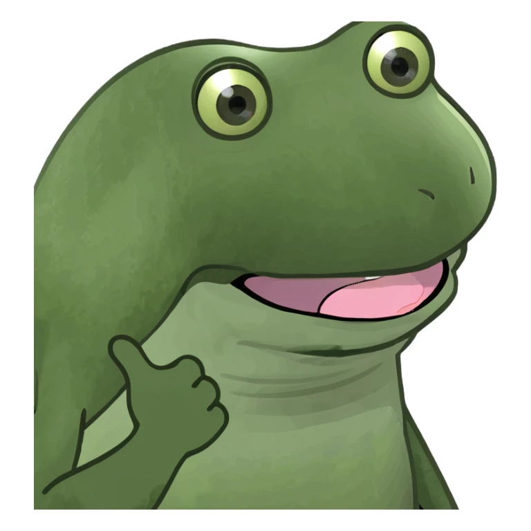 Tounge out and hands to the side sticker