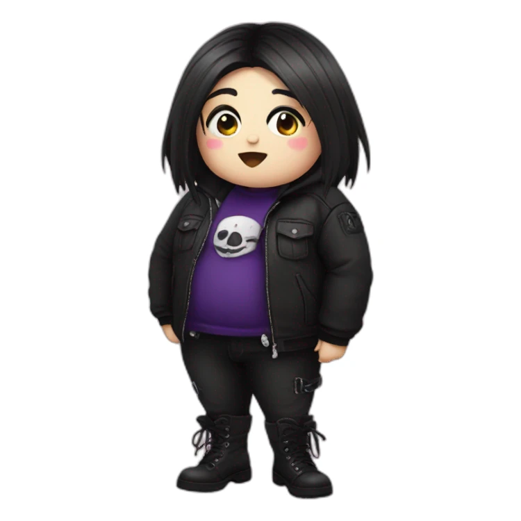 chubby goth sticker