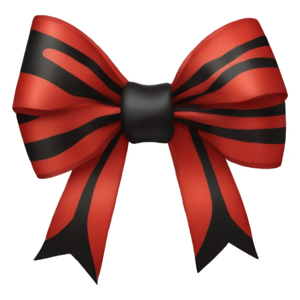 Red and black cheer bow sticker