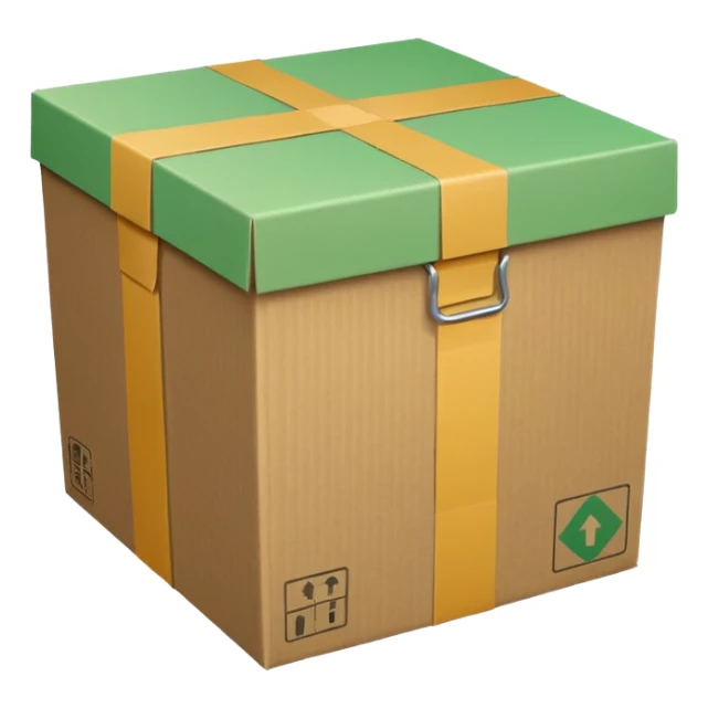 make delivery box in light green color  sticker