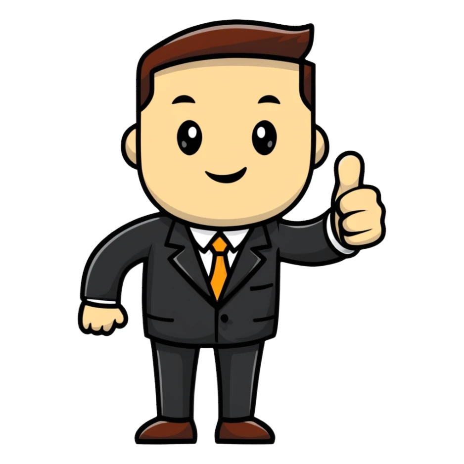 business meeting thumbs up sticker