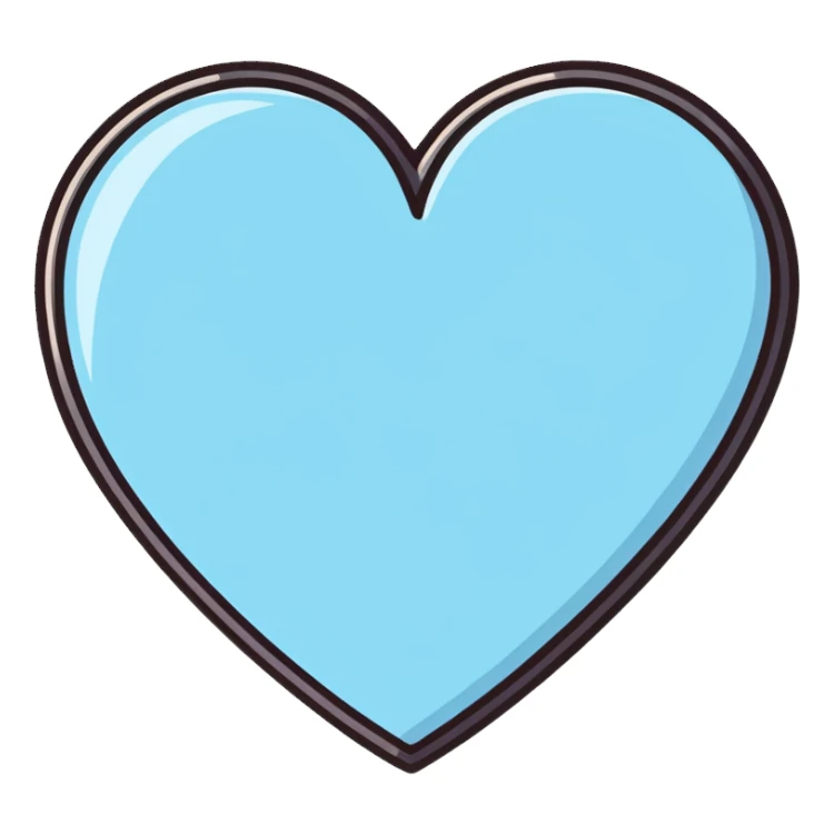 Light blue heart  sticker