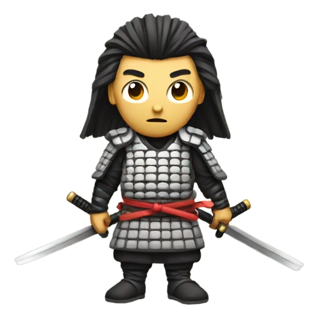 Samurai with swords sticker