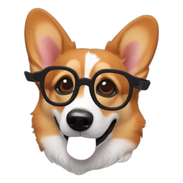Corgi with harry potter glasses and scar sticker