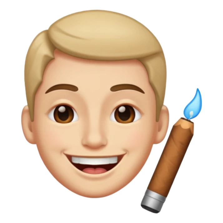 Kiss face winking w a blunt smoking  sticker