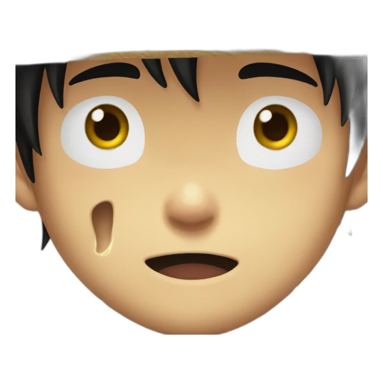 crying luffy sticker