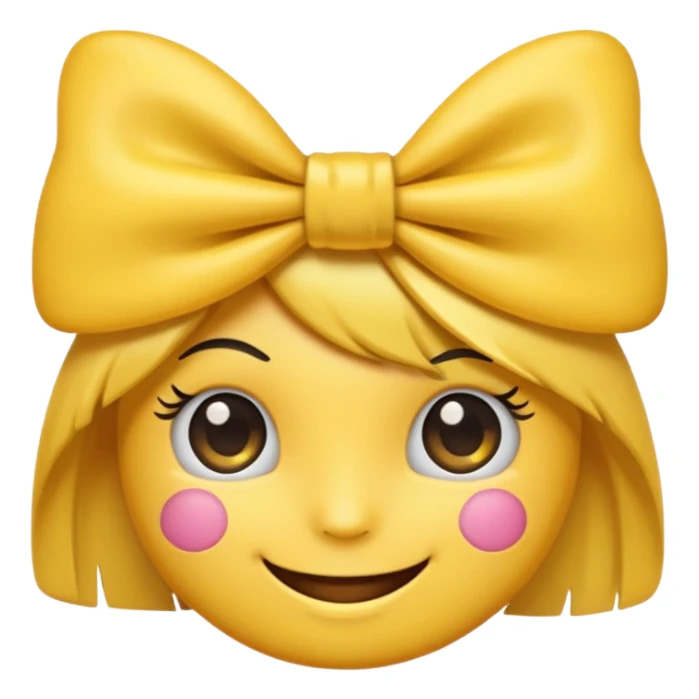 Make a emoji whit lashes and a bow sticker