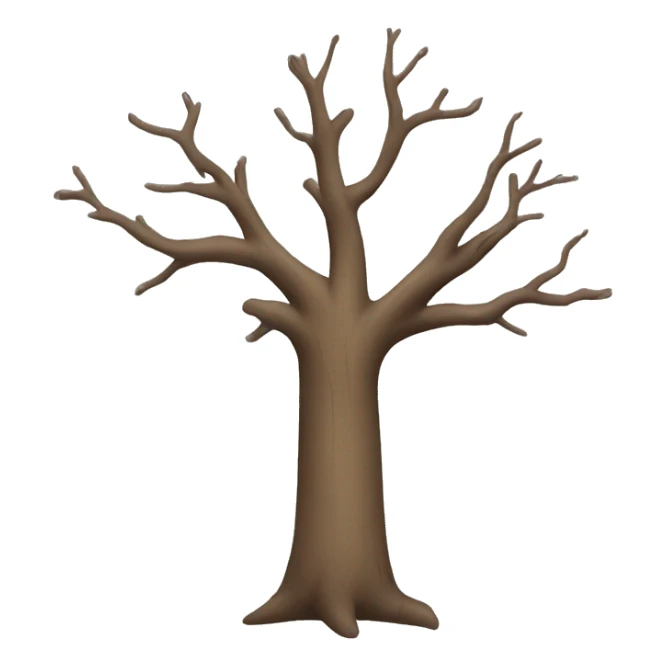 a bare tree without leaves sticker