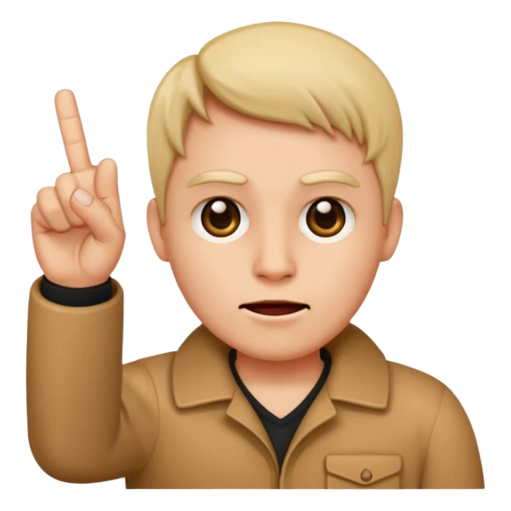 Face middle finger sticker