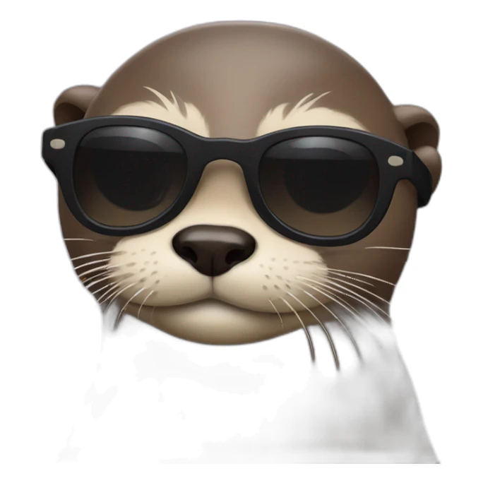 otters with sunglasses sticker