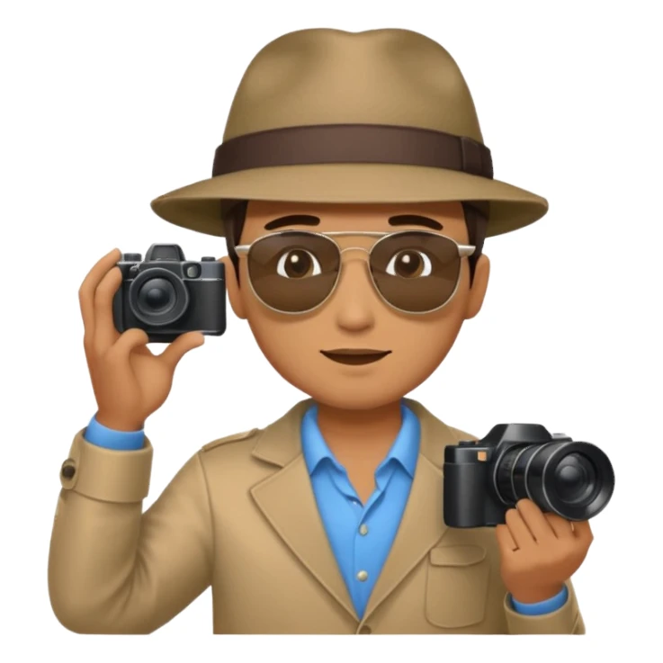 Hombre de espaldas tomando una foto sticker