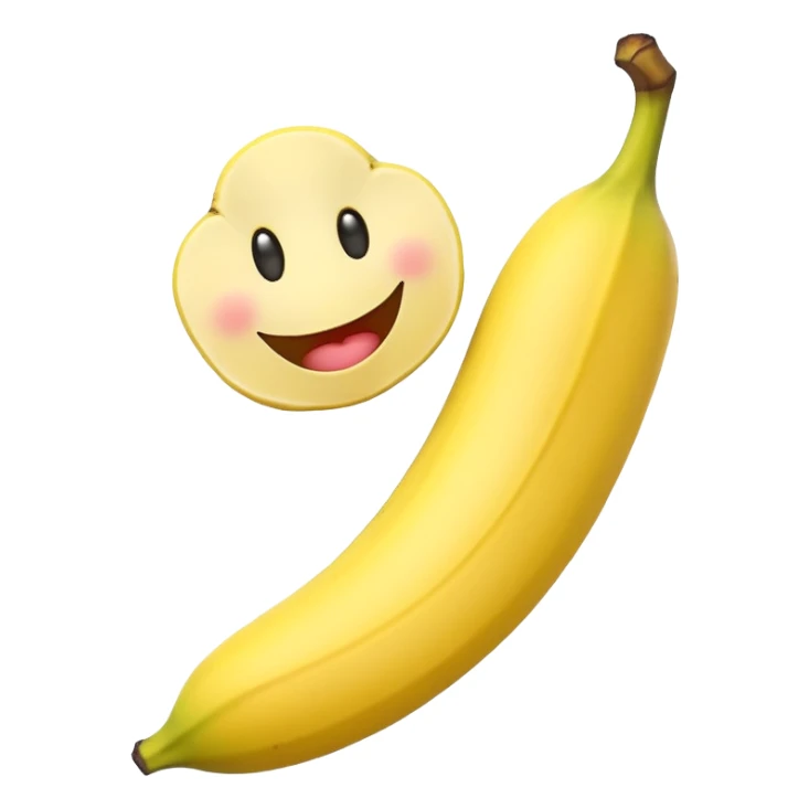 single banana with smiley face on it sticker