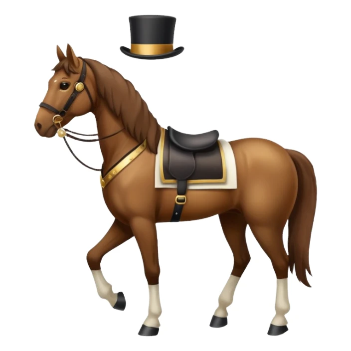 Horse with a top hat sticker