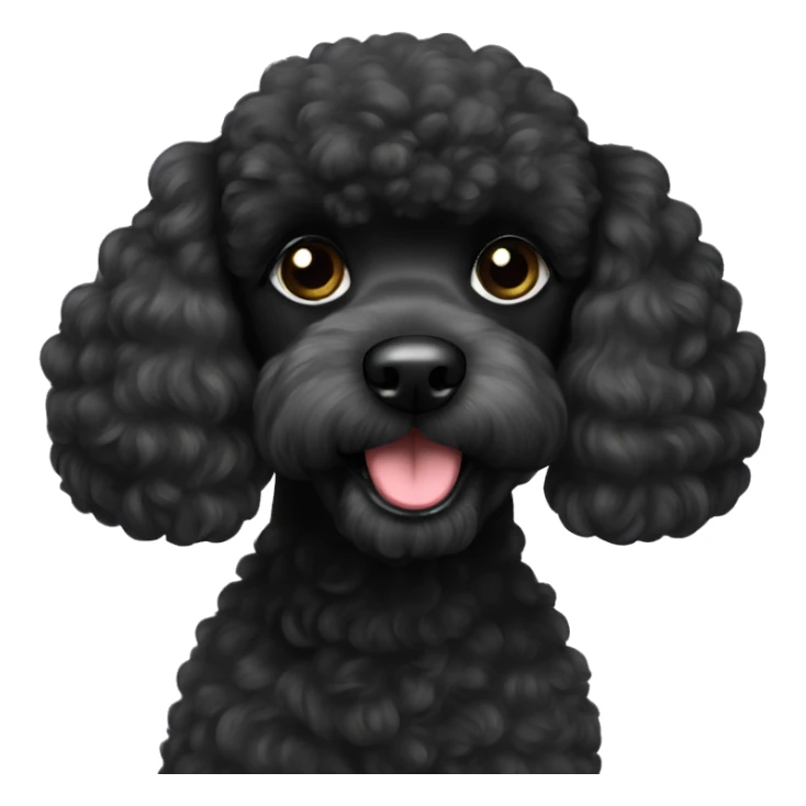 small black poodle  sticker