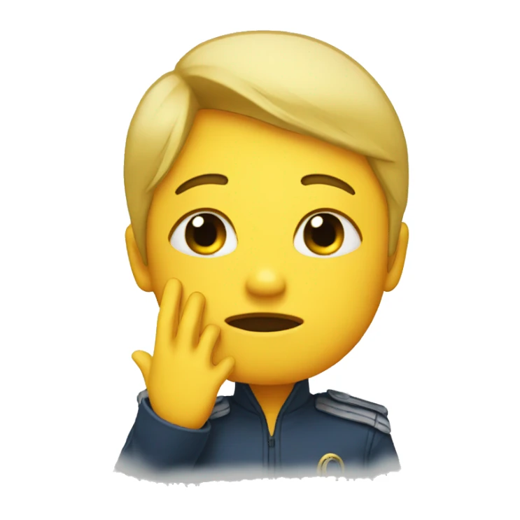 crying and saluting emoji sticker