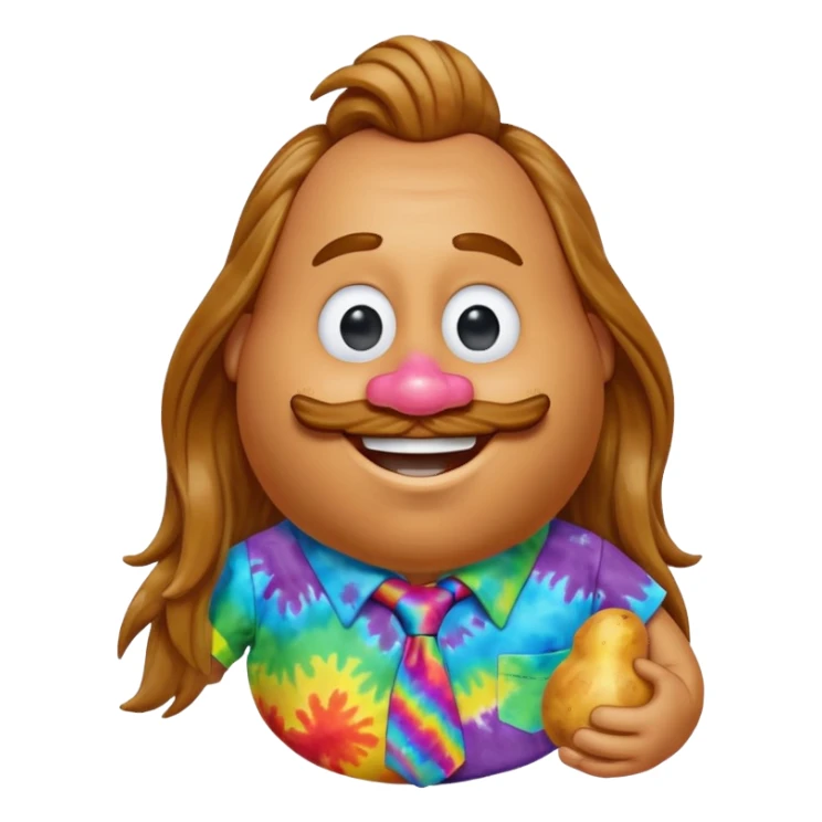 hippie potato head sticker